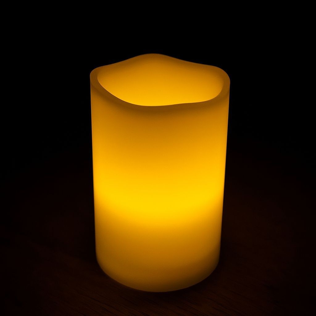 Vela Eletrônica Grande com Parafina – Luz Suave e Natural
