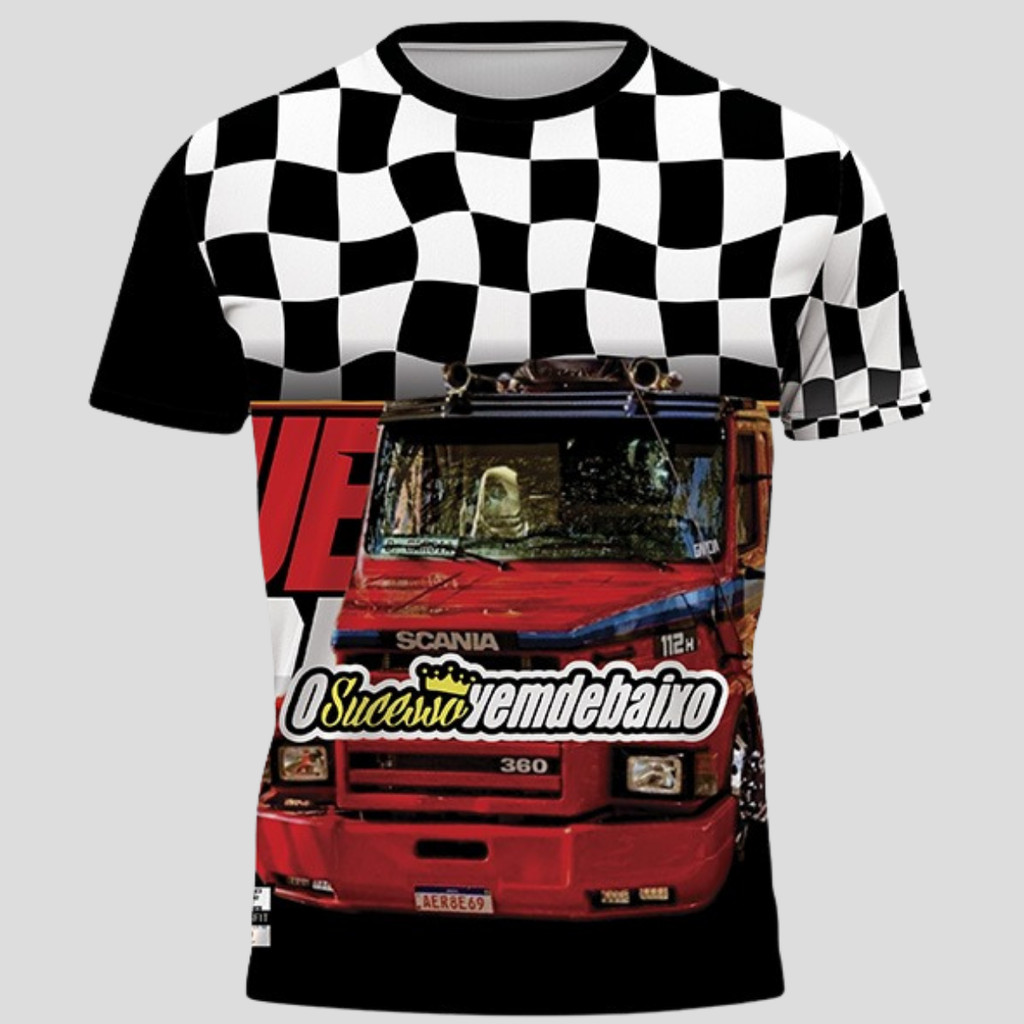 Camiseta Caminhoneiro Scania Estradeiro O sucesso Vem De Baixo