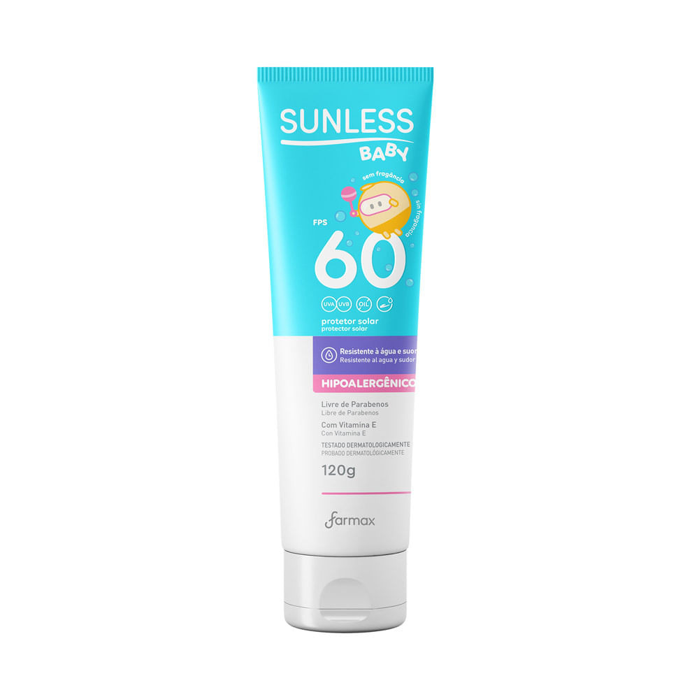 Protetor Solar Sunless Baby FPS 60 120g - Beauty
