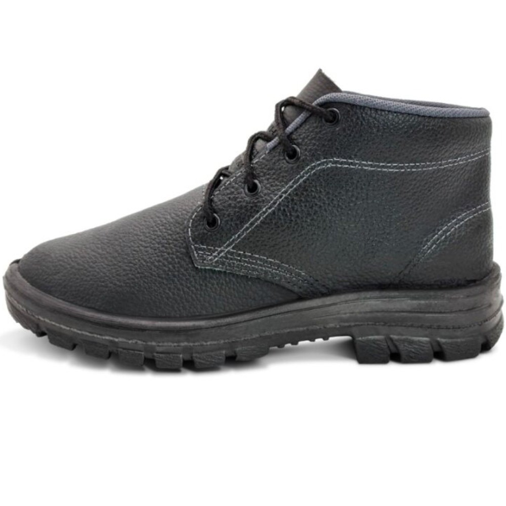 Botina monodensidade couro relax com cadarço biqueira de aço 013 - Cartom - Men Shoes