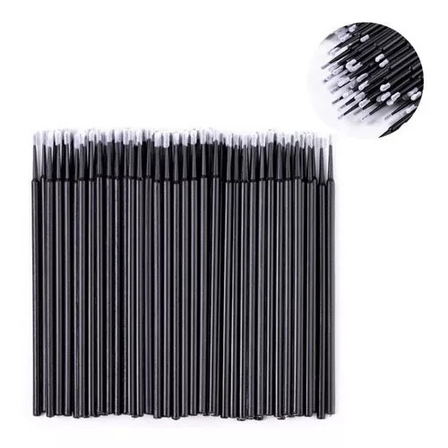 100 Microbrush Preto ou Branco Bastonetes Bastão Alongamento e Cilios Fio a Fio em Oferta na Shopee