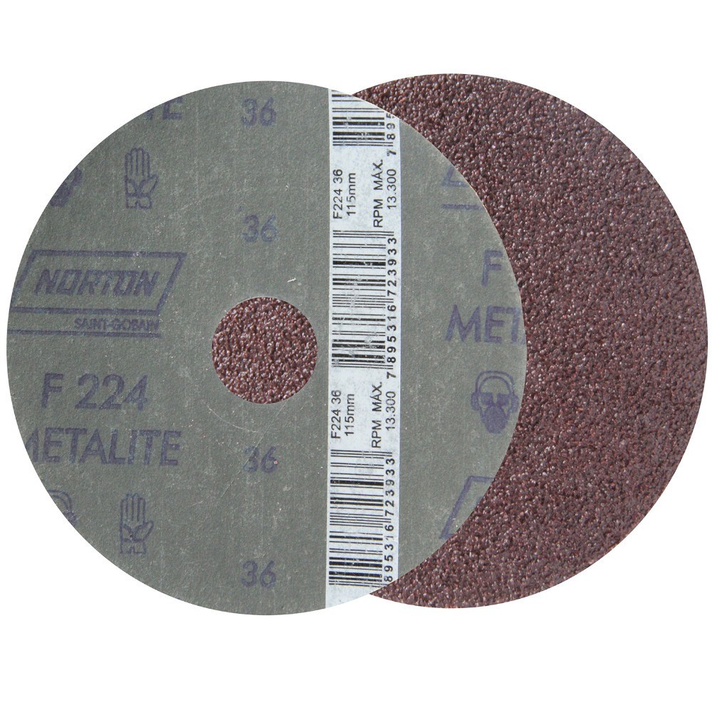 Disco de lixa de fibra 115 x 22 mm - F227 - Norton