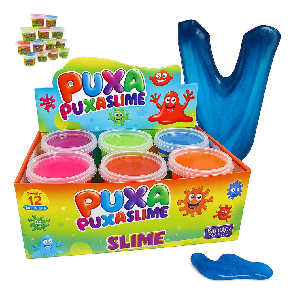 Kit 144 Slime Puxa Puxa Amoeba Geleca Massinha Lembrancinha