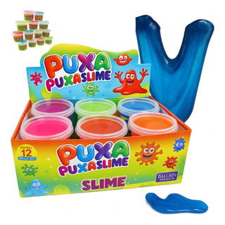 Kit 144 Slime Puxa Puxa Amoeba Geleca Massinha Lembrancinha