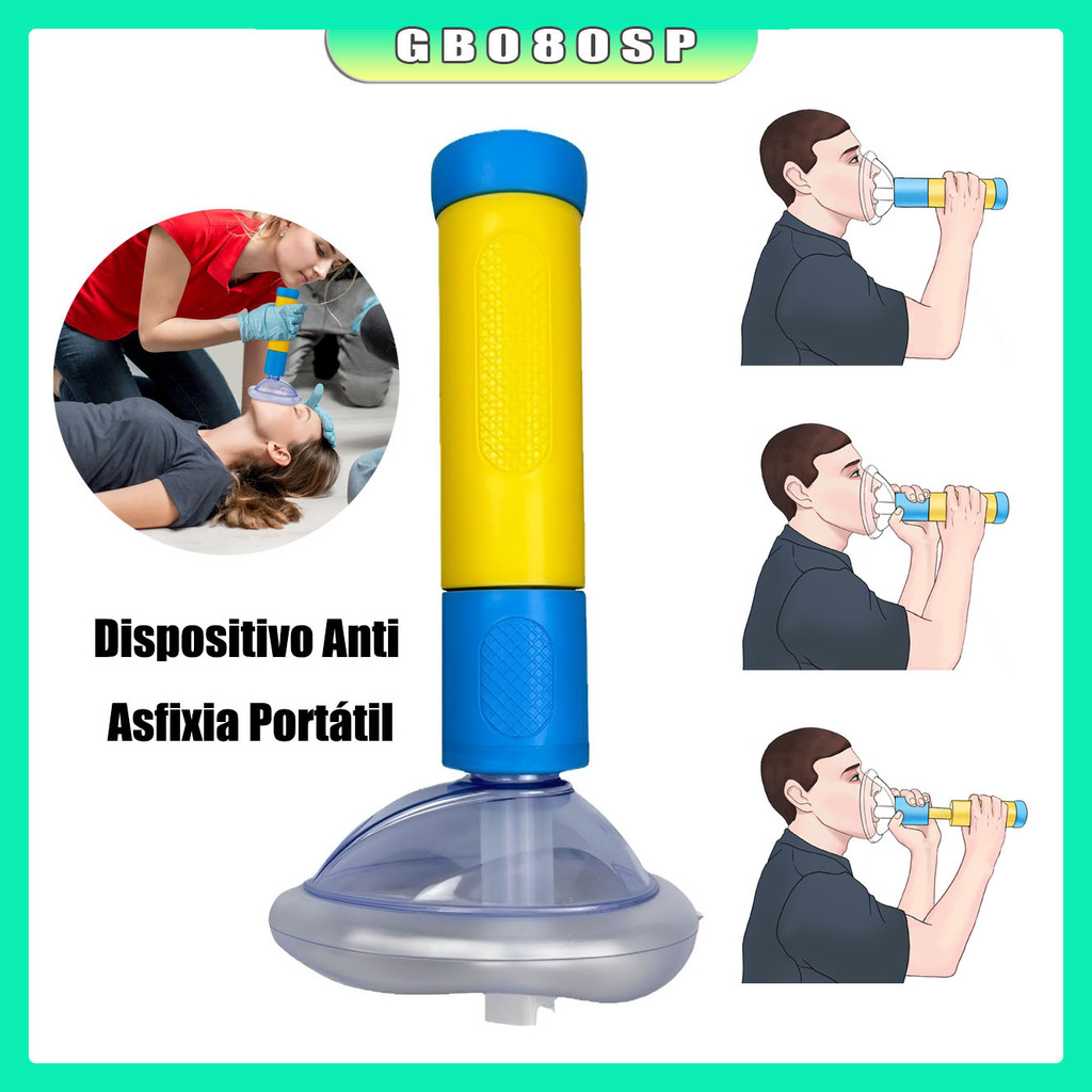 Dispositivo Anti-asfixia Portátil Para Crianças E Adultos Treinador Respiratório Anti-Sufocação , Resgate