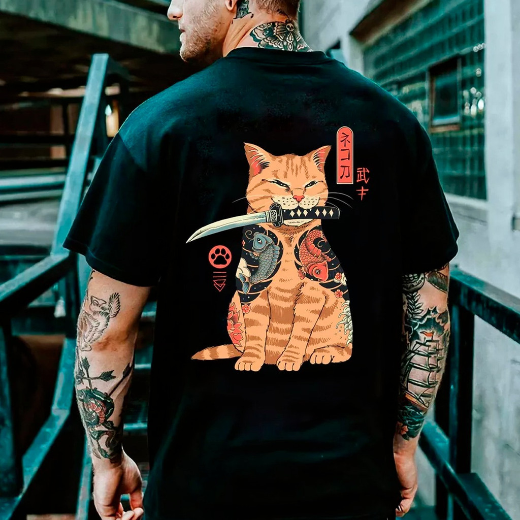 [Camiseta Premium em Algodão Puro]GXG Camiseta Algodão Oversized Streetwear Academia Treino Algodão Anjo De Asas Estilo