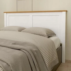 Cabeceira Cama Box Casal Queen 160cm Lázio Branco/Freijó F07 - Mpozenato
