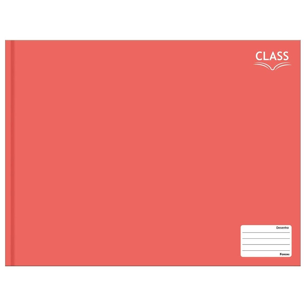 Caderno Cartografia e Desenho 24,8x19cm Brochura 96 Folhas Class Verm Foroni