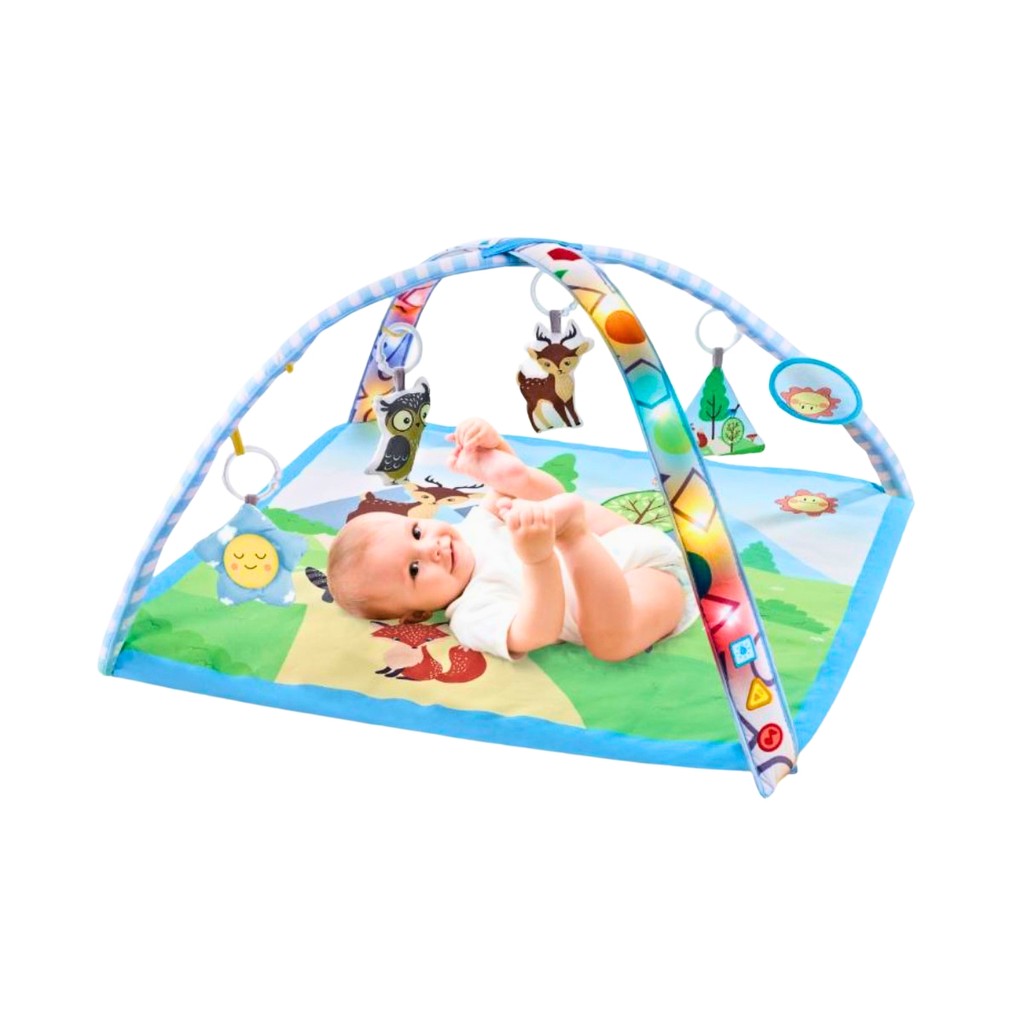Tapete de Atividades Bebê Com Luz Musical Florest Maxi Baby em Oferta na Shopee