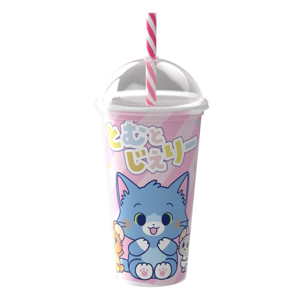 Copo Tom e Jerry Gokko Canudo Shake Plástico 500 ml Plasútil em Oferta na Shopee