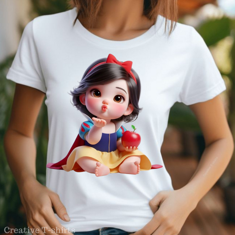 Camiseta camisa blusa branca Neve Baby  Infantil algodão100%