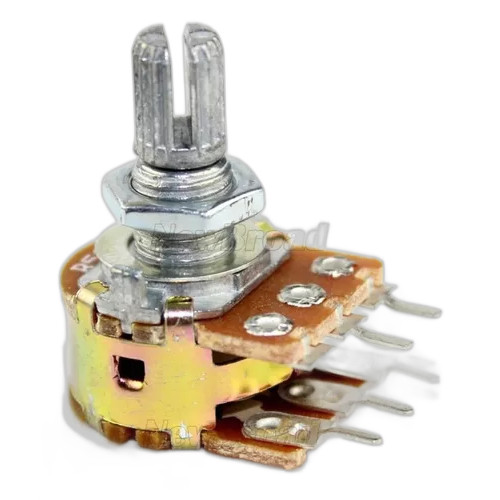POTENCIOMETRO B200KB ROTATIVO PEQUENO PARA PLACA CIRCUITO E CONTROLE ELETRONICO