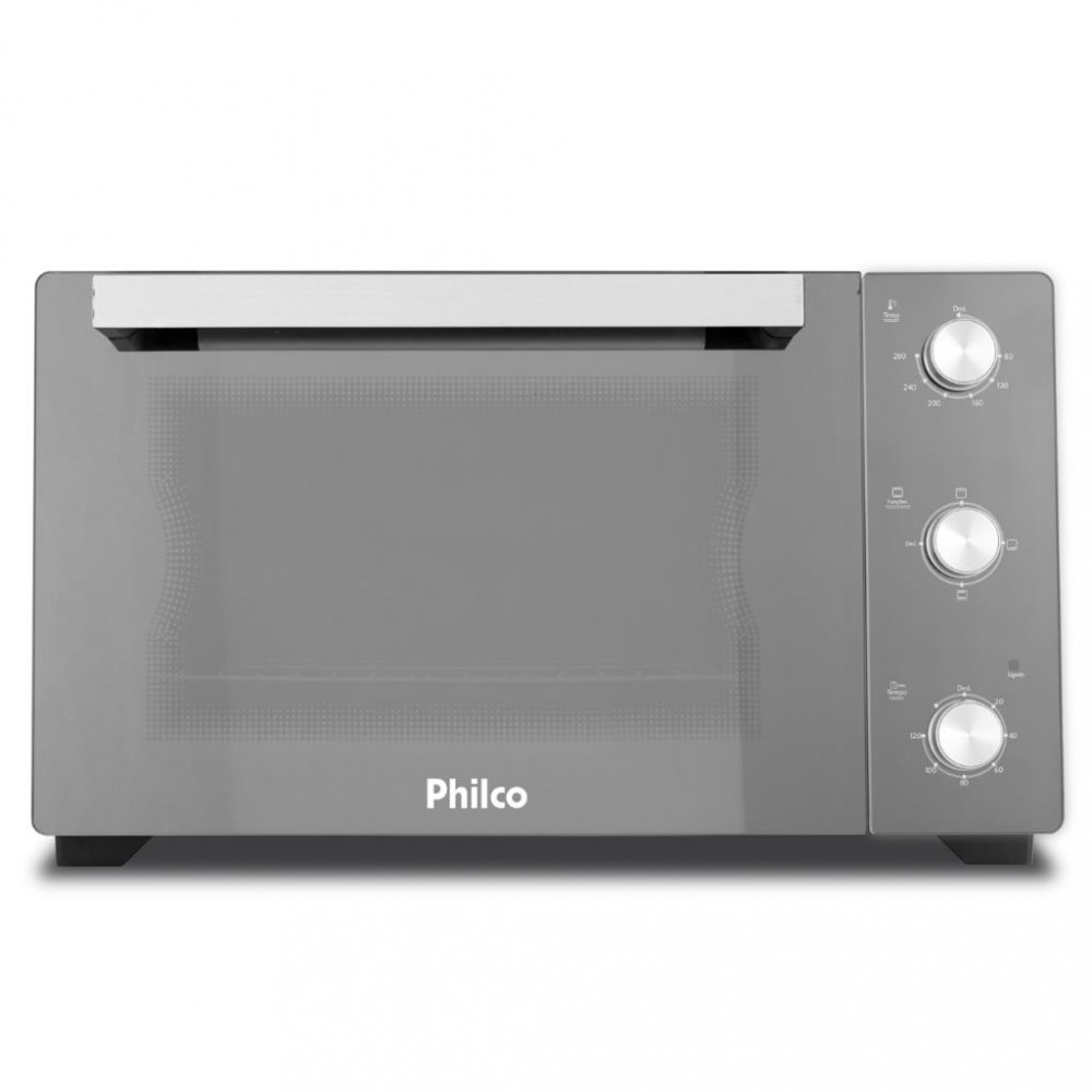 Forno Elétrico Philco Full Glass PFE50PE 50L em Oferta na Shopee