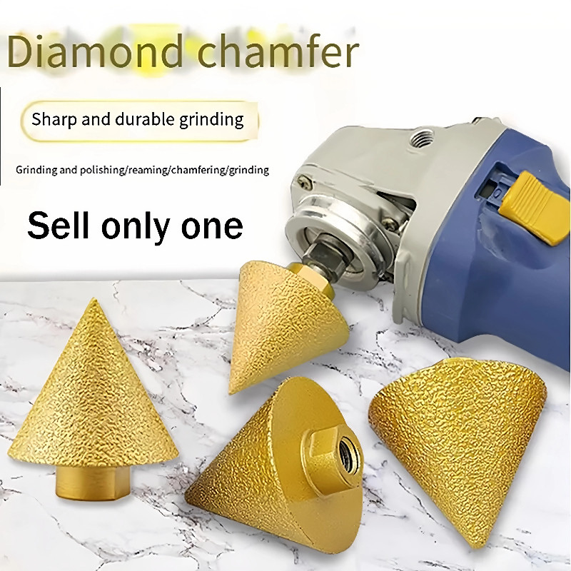 Broca Chanfro Cônica Diamantada Porcelanato Granito M10x50mm/M14x38mm em Oferta na Shopee