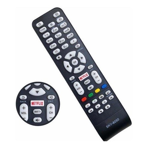 Controle Remoto Para Tv Aoc Com Botão Netflix Led Smart Novo SKY-8050 / LE-7463 / VC-A8203 - Substituto Compatível Tg — imagem 2 de 2