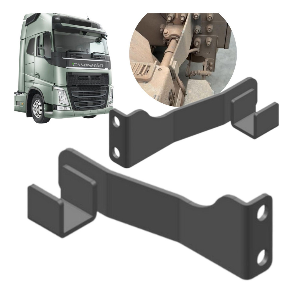 Par Reforço Apoio Suporte Paralama Traseiro Compatível Volvo FH 2015... LD + LE (GRSul SP1358D + SP1358E) em Oferta na Shopee