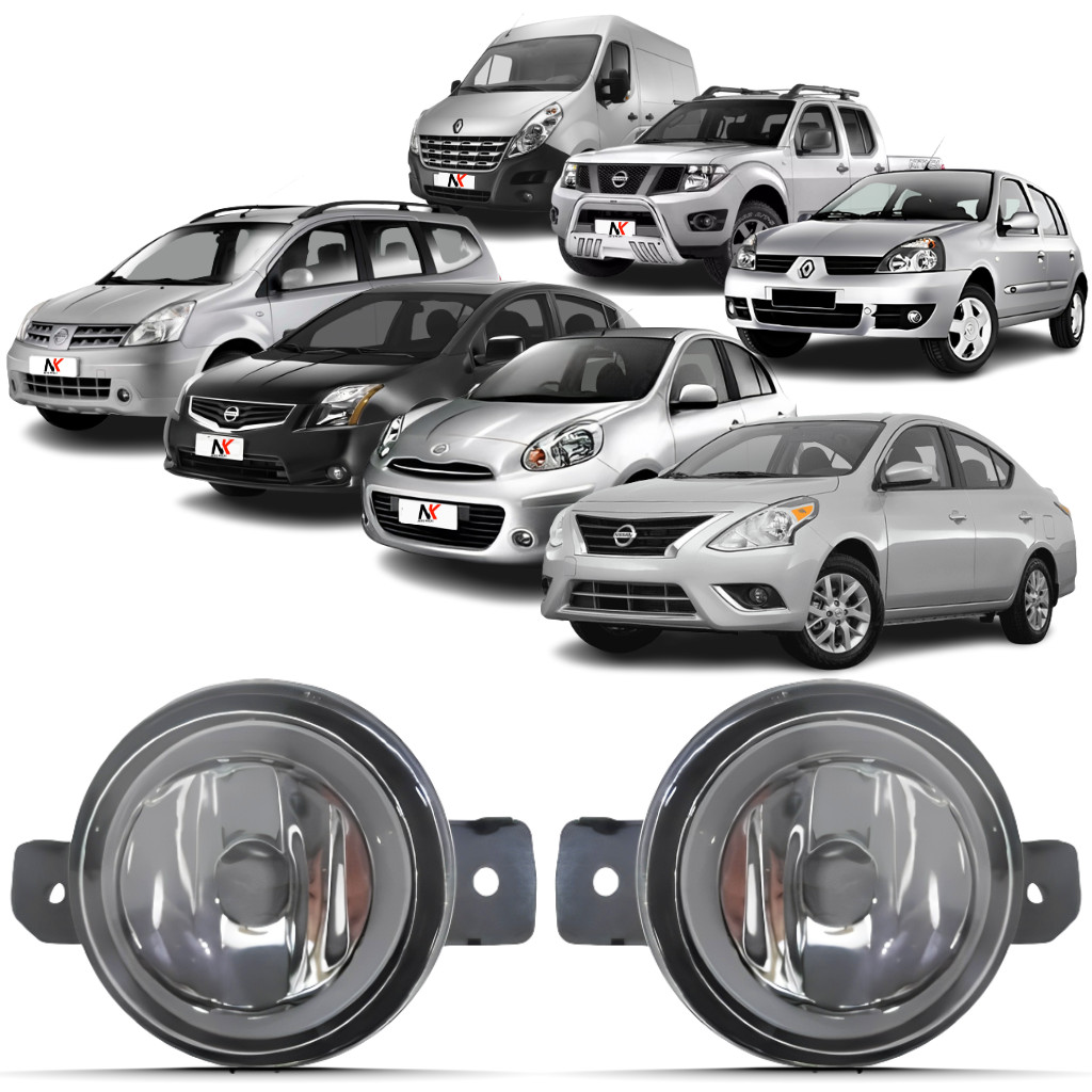 Farol Milha Versa March Sentra Frontier Livina Clio Master 2003 á 2021 em Oferta na Shopee