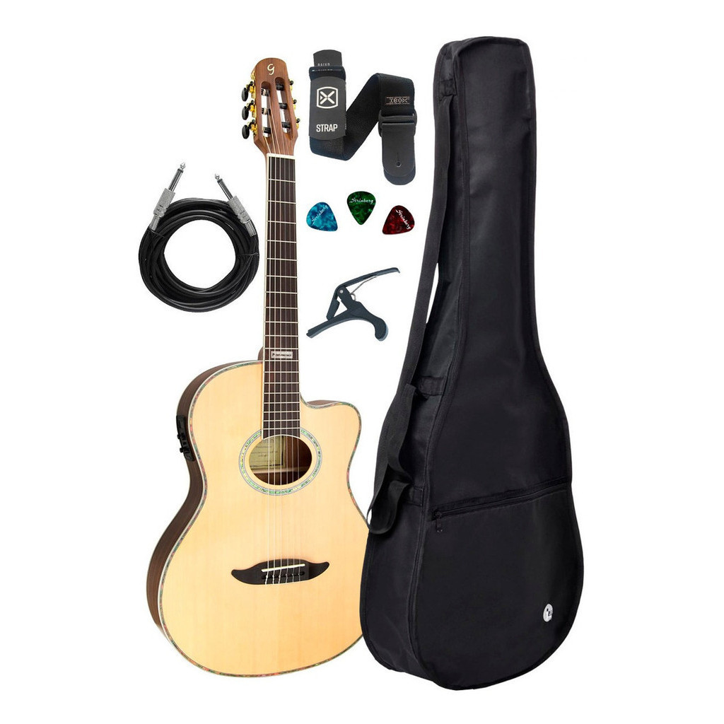 Violão Giannini Nylon Gnf-3 Ceq + Kit Acessórios Completo em Oferta na Shopee