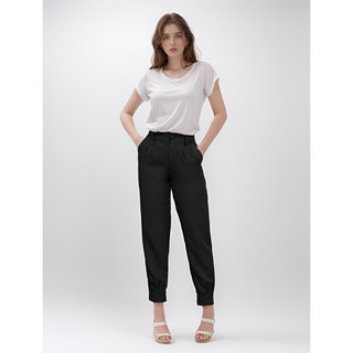 Calça Cenoura Jogger Alfaiataria Feminina Barra Com Ziper,acompanha cinto