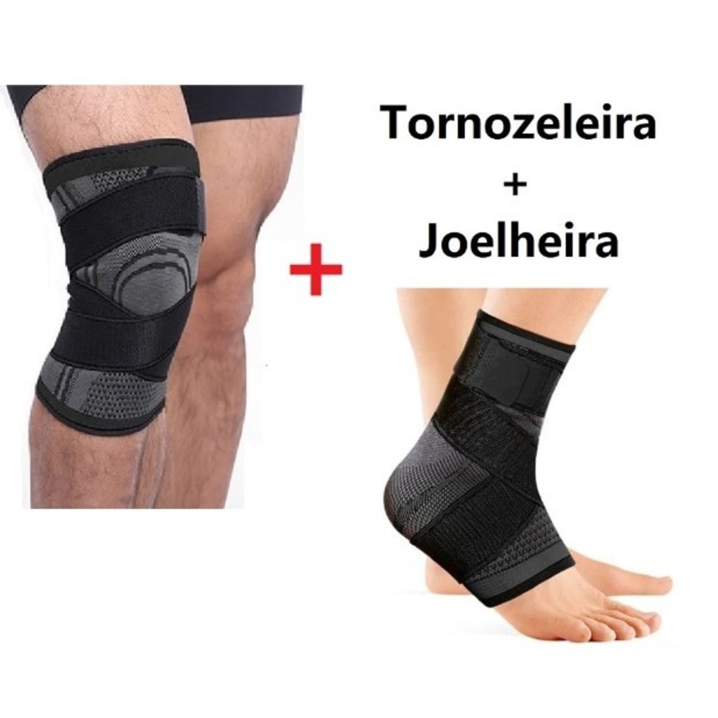Joelheiras E Tornozeleira De Compressão Tensor Alívio De Dor No Joelho · foto 2