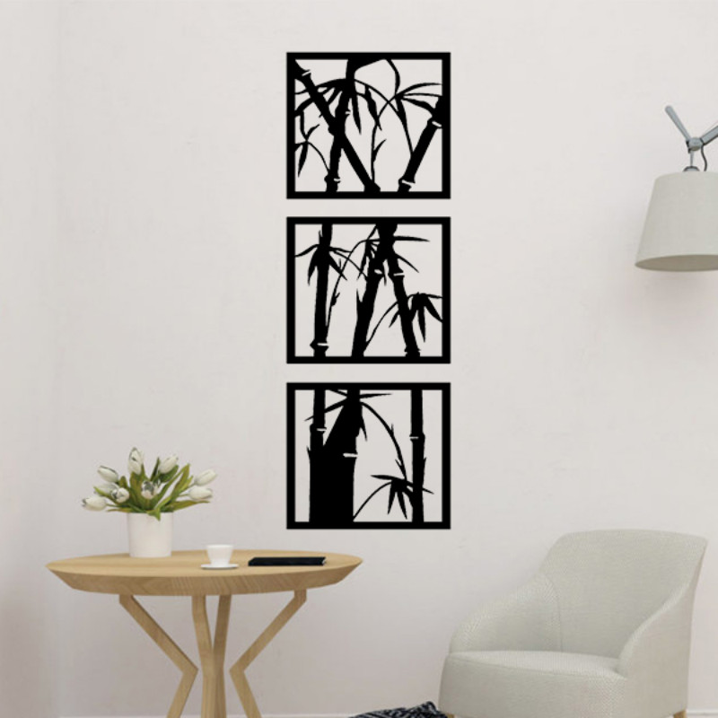 Quadro Decorativo Vazados Geometrico BAMBU PLANTAS Arte Minimalista  Decorar Parade Sala Quarto Cozinha Mural NENEM