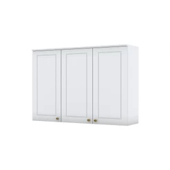 Armário Aéreo 03 Portas 120 Cm Americana Henn Branco Hp