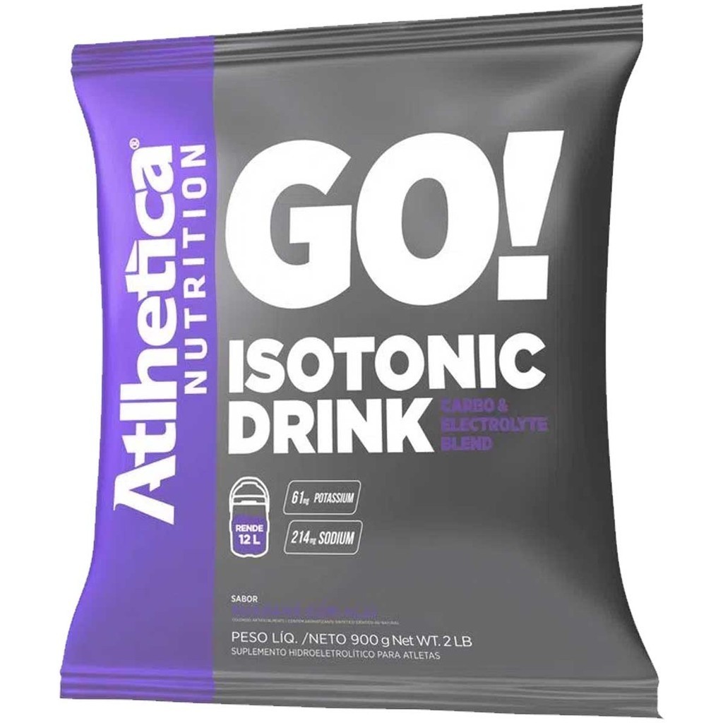 Isotonic Drink Atlhetica Go! 900g Sabor Guaraná com Açaí