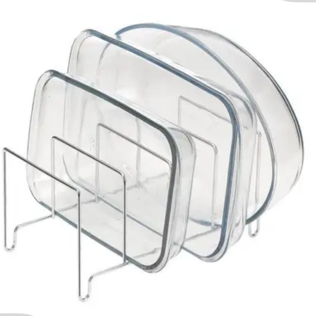 Suporte Para Refratários Frigideiras De Apoiar Organizador Cozinha Gaveta Despensa Cromado Arthi - Home & Living