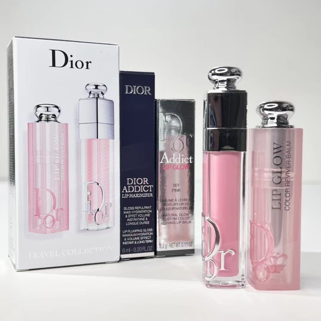2pcs DIO Batom De Troca De Cor 001# 3.2g/gloss Brilho Labial  6ml