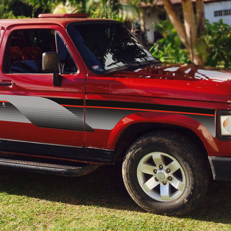 Faixa D20 D40 Deluxe 1993 1994 Azul Vermelho Caçamba Madeira Genérico