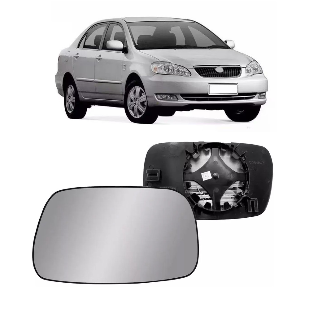 Lente Retrovisor Corolla Fielder 2003 2004 2005 2006 2007 2008 Com Base Direito