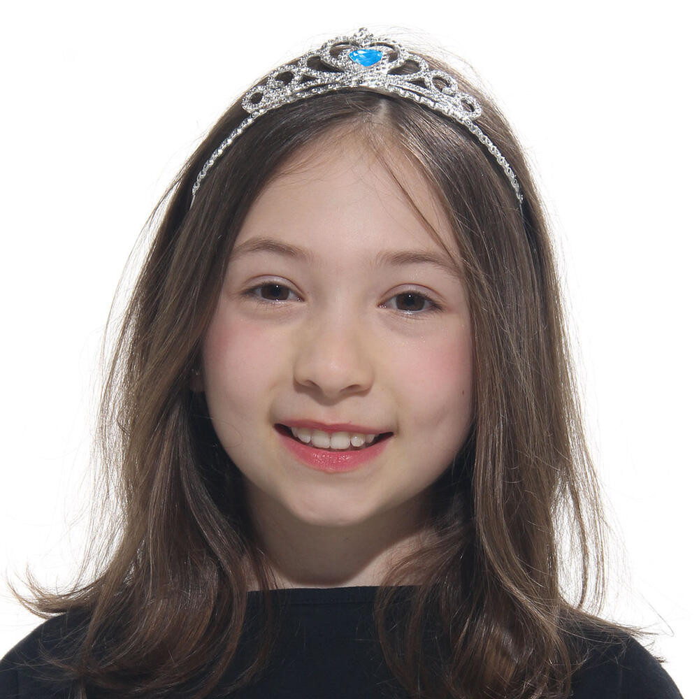 Coroa De Princesa Pedra Azul Acessório De Fantasia Abrakadabra em Oferta na Shopee