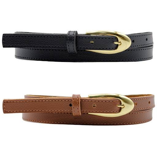 Kit 2 Cinto Feminino 1,5cm Fivela Dourada Redonda Moda Atual Inverno Verão 96180K2 em Oferta na Shopee