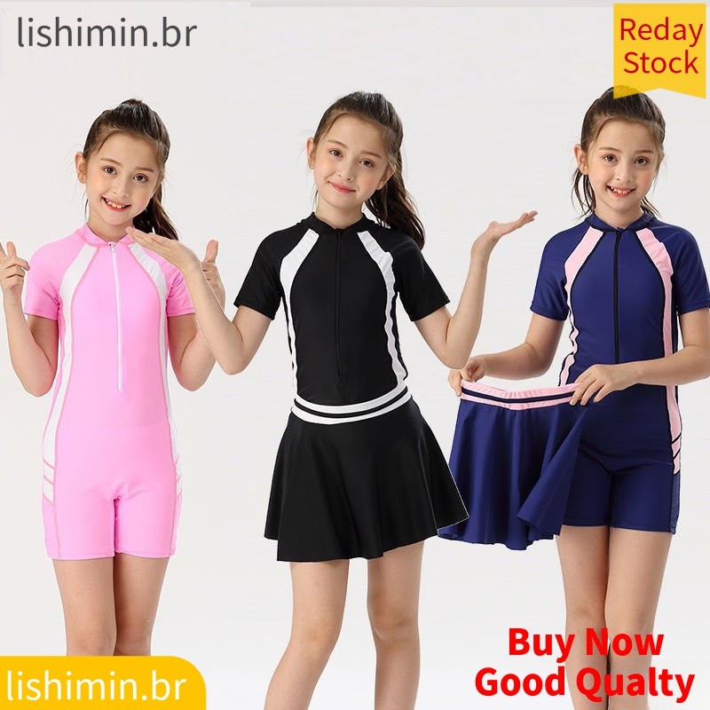 6 disse Meninas Maiô para Crianças Meninas Uma Peça Maiô Uma Peça Saia Menina Princesa Estilo 6-8-12 Anos de Idade