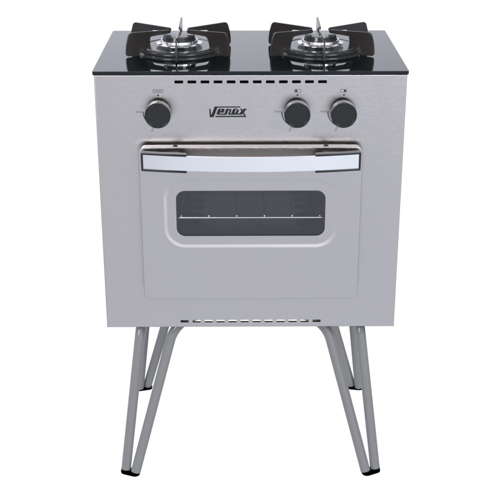Fogão Portátil Venax Mini Cook 2 Bocas a Gas Inox em Oferta na Shopee