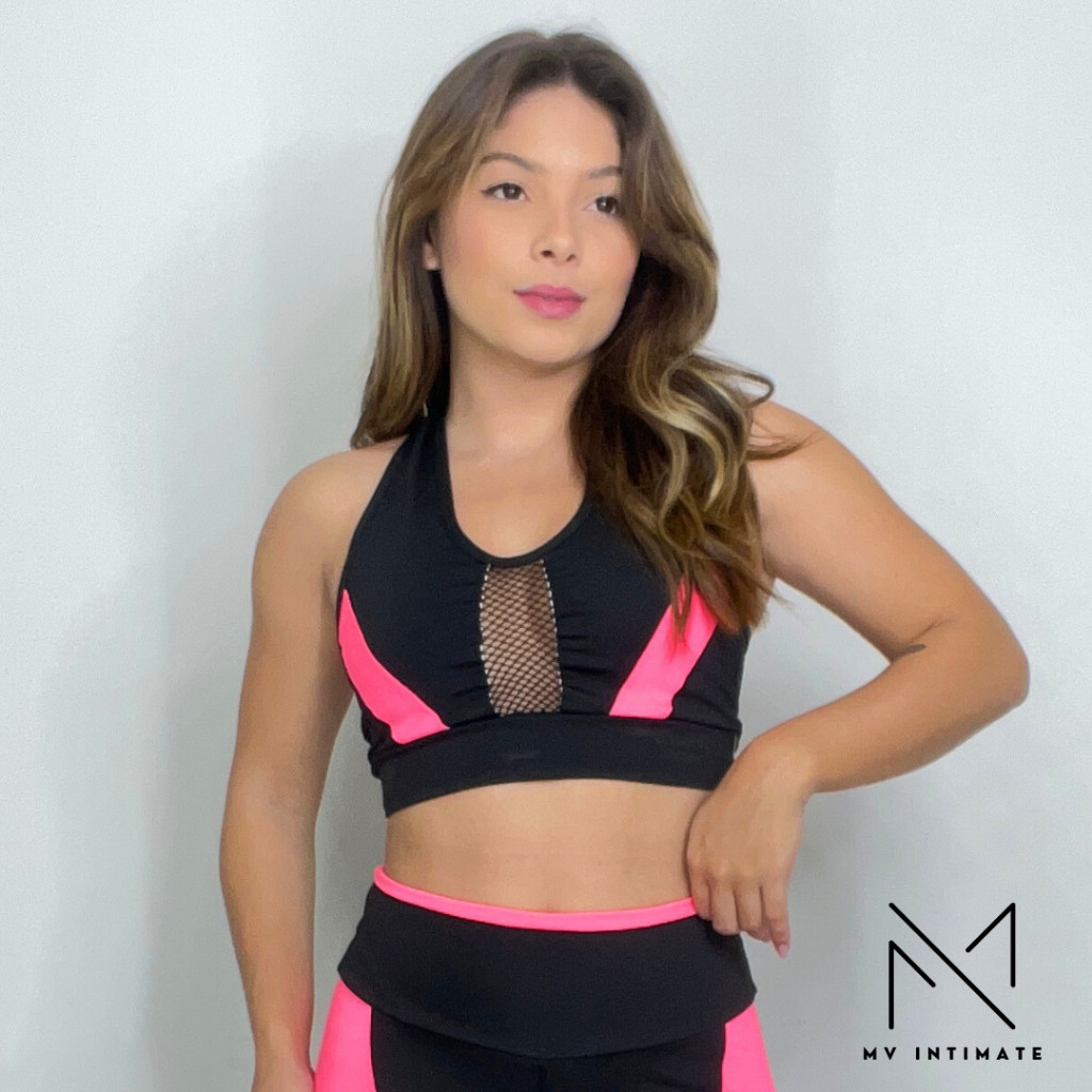 Top Fitness Power com Renda Arrastão - Sports & Outdoors