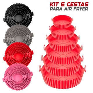 Kit 6 Capas Protetoras de AirFryer de Silicone Diferentes Medidas em Oferta na Shopee
