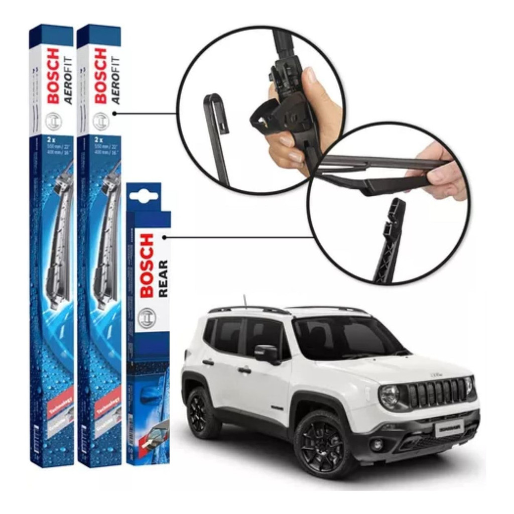 Kit Palheta Limpador Diant Traseira Bosch Renegade 2015 A 23 em Oferta na Shopee
