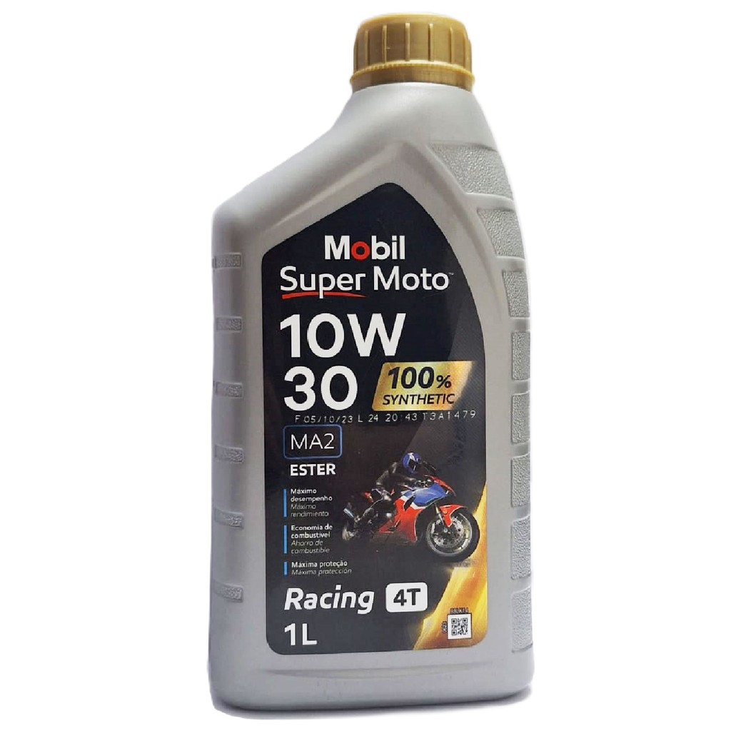 Óleo Mobil 10w30 100% Sintético Racing 4 Tempos 1 Litro em Oferta na Shopee