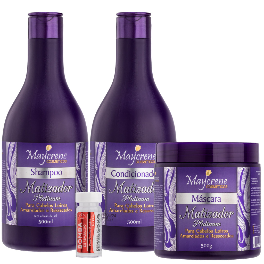 Kit Matizador Desamarelador Loiros Louros Brancos Amarelados em Oferta na Shopee