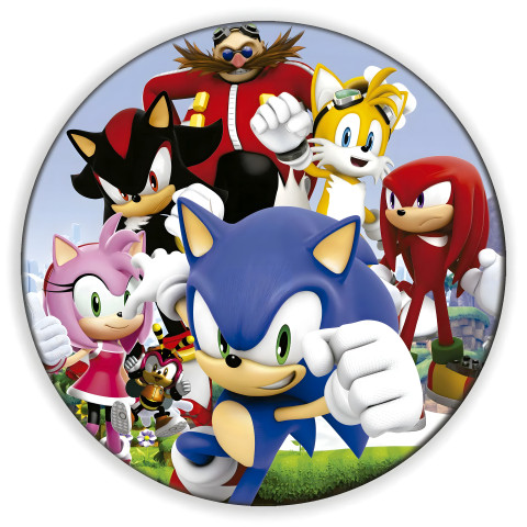 NOVO Painel Festa Infantil Redondo Sonic, e sua turma, jogo  + Arco, Suporte incluso. Fazemos personalizado com qualquer tema. Confeccionado em Lona fosca, impressão de alta resolução. cenário , p/ Decoração