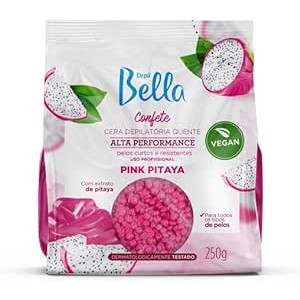 Cera Confete Chocolate Branco e Pink Pitaya Depil Bella 250g e 1Kg em Oferta na Shopee