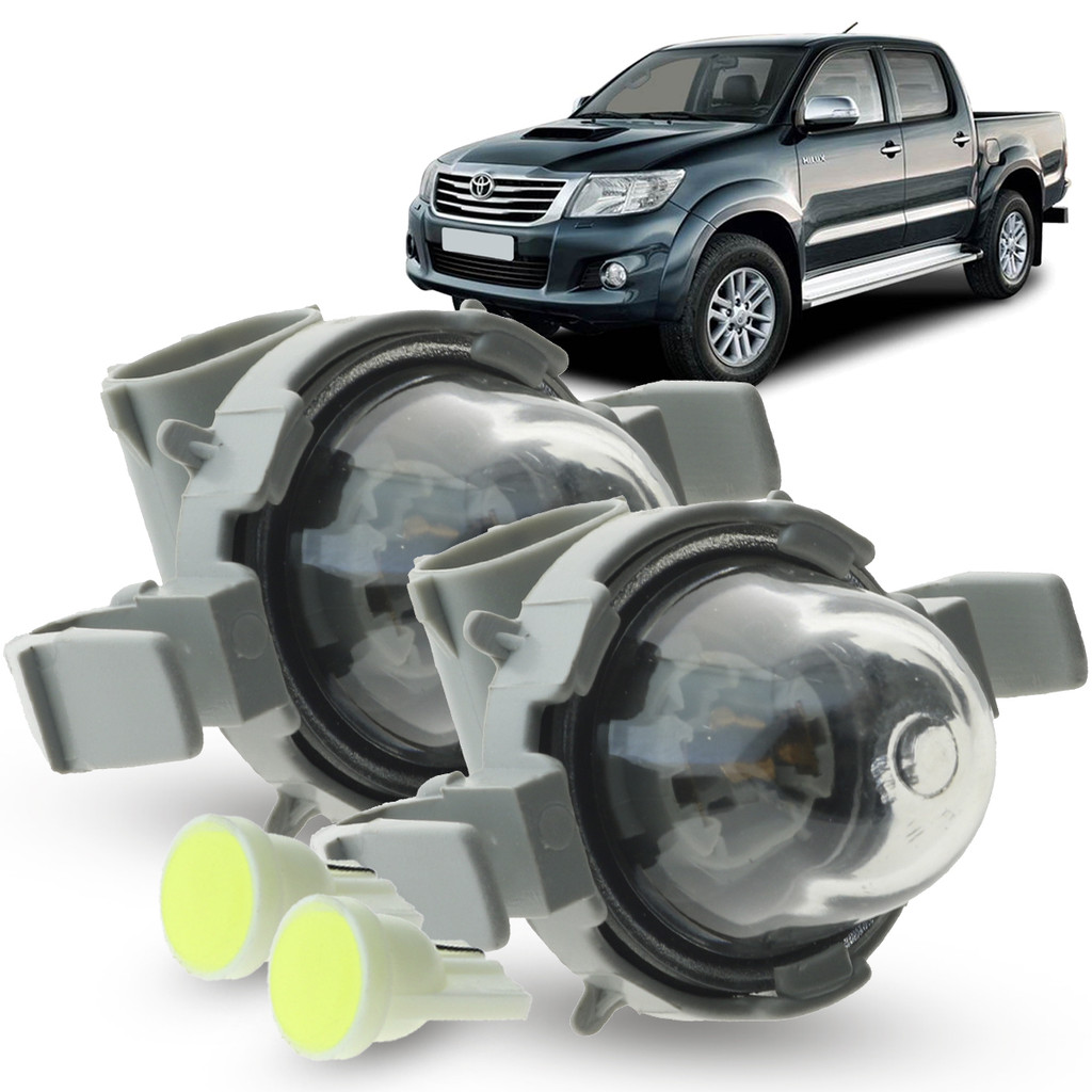 Par Lanterna Luz Placa + Soquete e LED Toyota Hilux Pick-Up 2005 2006 2007 2008 2009 2010 2011 2012 2013 2014
