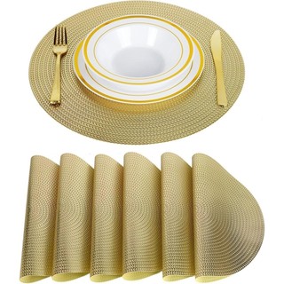 Kit 4 ou 6 Peças Jogo Americano Redondo Cozinha Jantar  38cm x 38cm