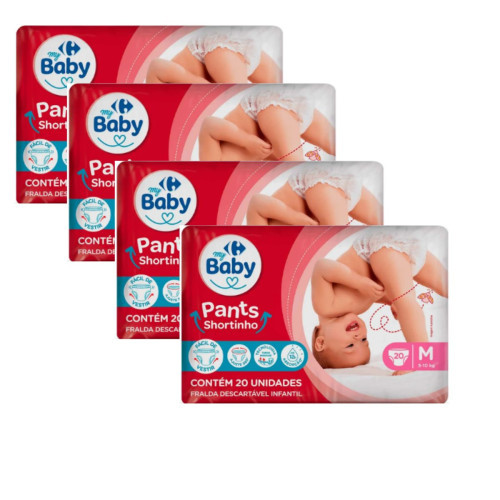 Fralda Pants Carrefour My Baby M 80 Unidades Fralda Calça Carrefour My Baby M 80 Unidades - Mom & Baby