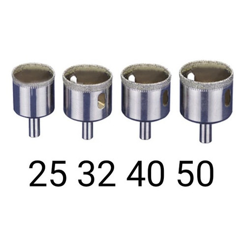Serra Copo Diamantada 4 Pcs 25,32,40,50mm