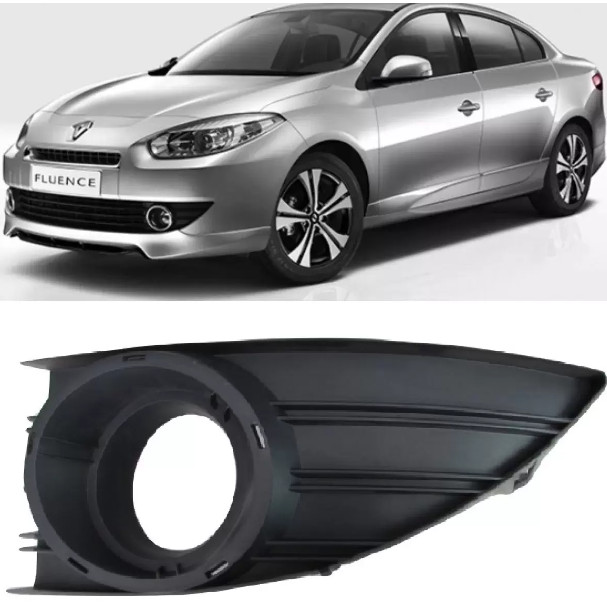 Moldura Farol Milha Fluence Original 2010 a 2014 Esquerdo