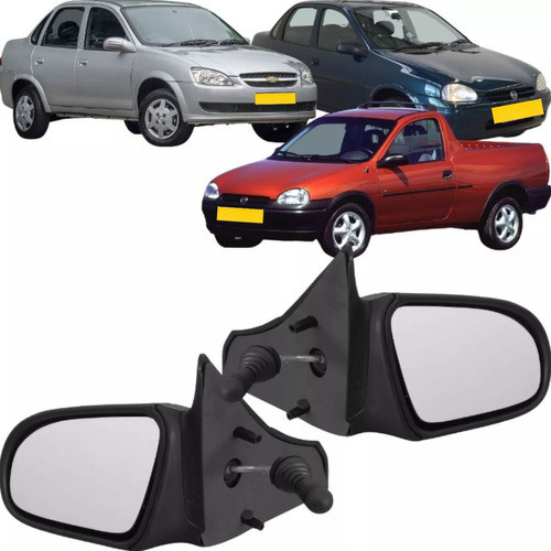 Par Retrovisor Corsa Classic 2003 A 2016 Com Controle Pickup em Oferta na Shopee