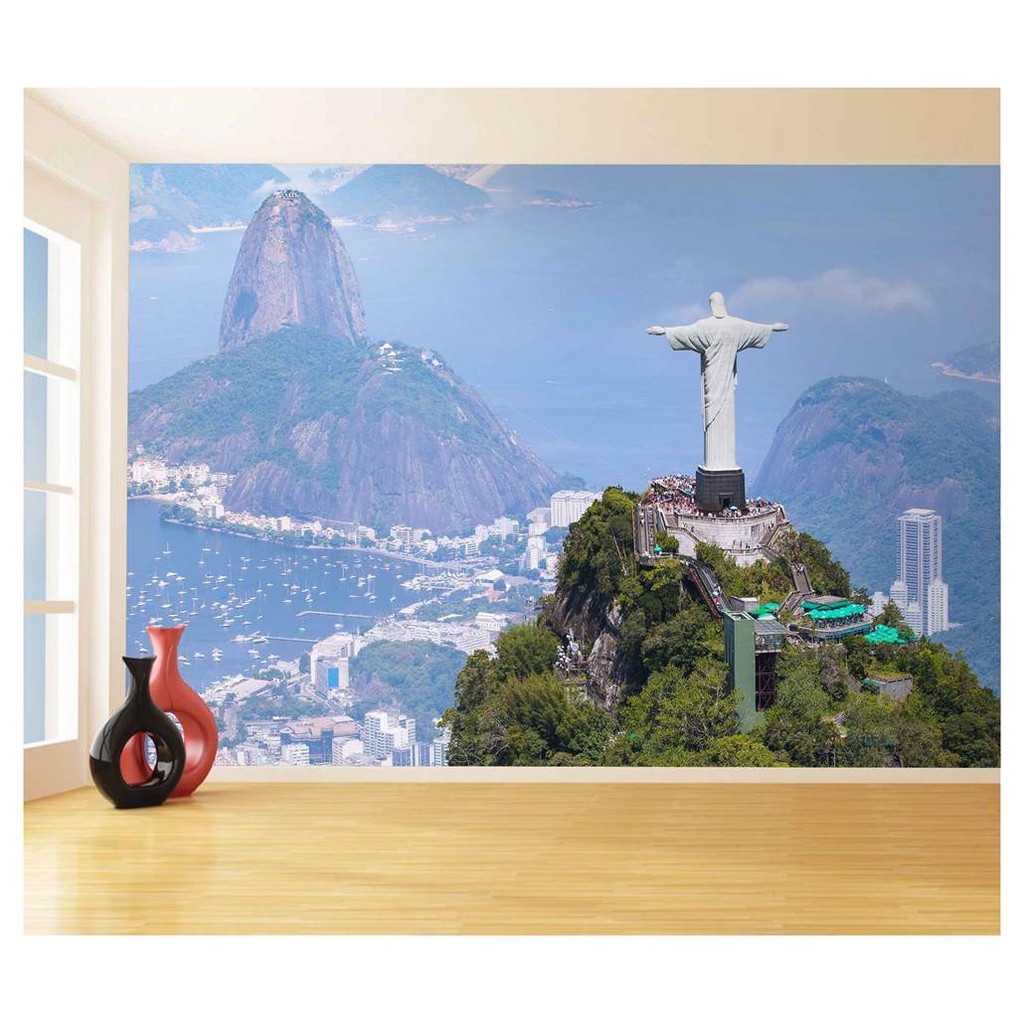 Adesivo de parede Cidade rio de janeiro rj cristo redentor  papel de parede m² NCD 184