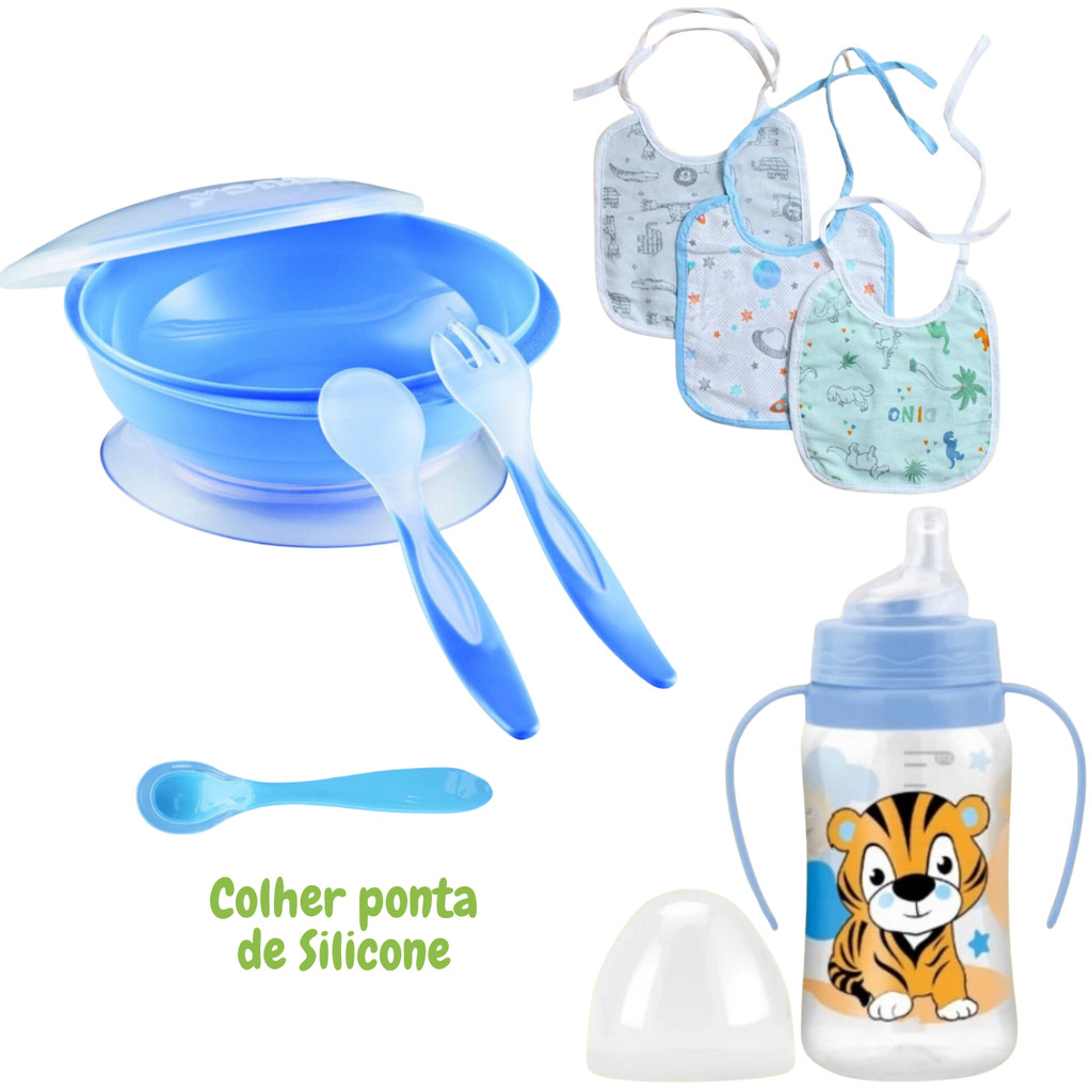 Kit 10 Peças Premium - Kit Introdução Alimentar para Bebê em Oferta na Shopee